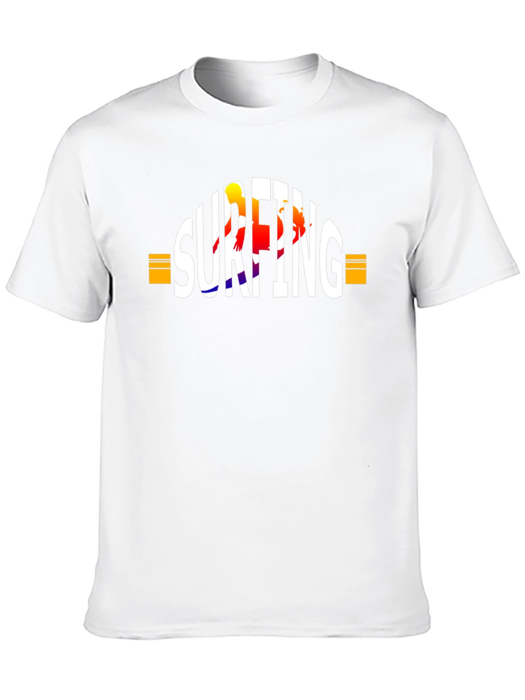 Surfing Graphic T-Shirt - Black Cotton Tee