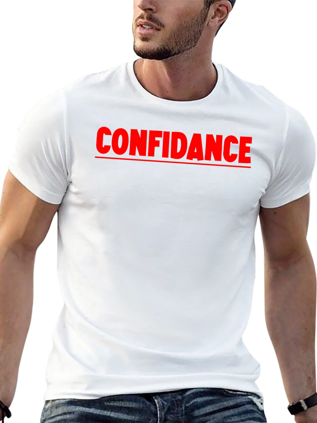 Confidance Black Graphic Tee - Express Yourself!