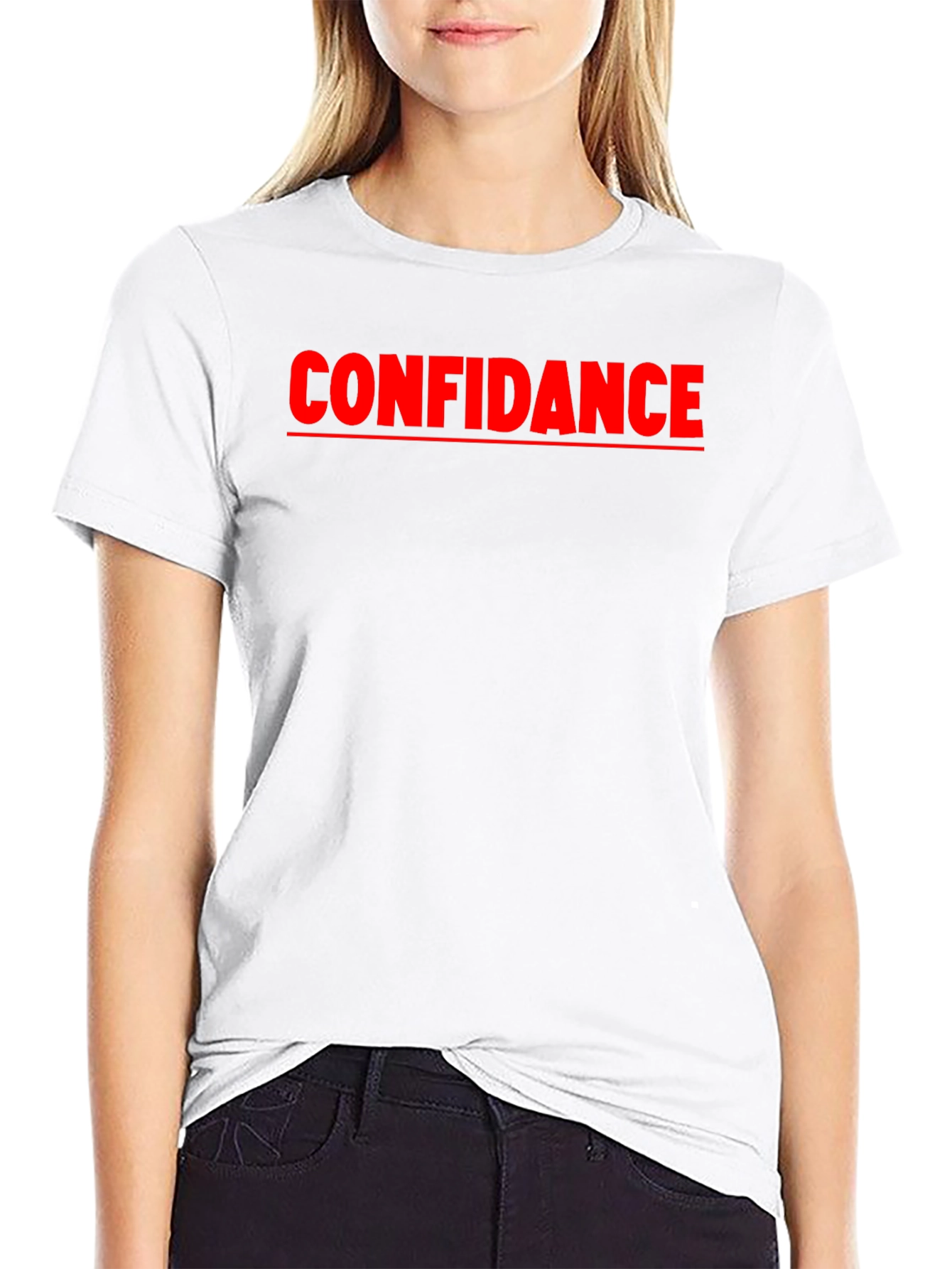 Confidance Black Graphic Tee - Express Yourself!