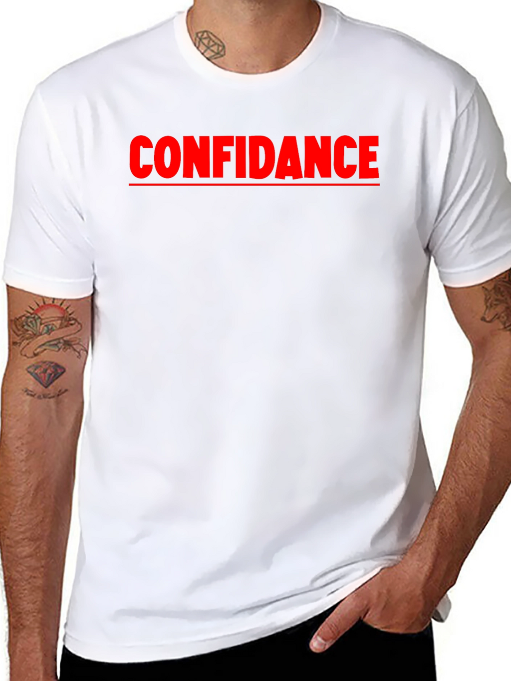 Confidance Black Graphic Tee - Express Yourself!