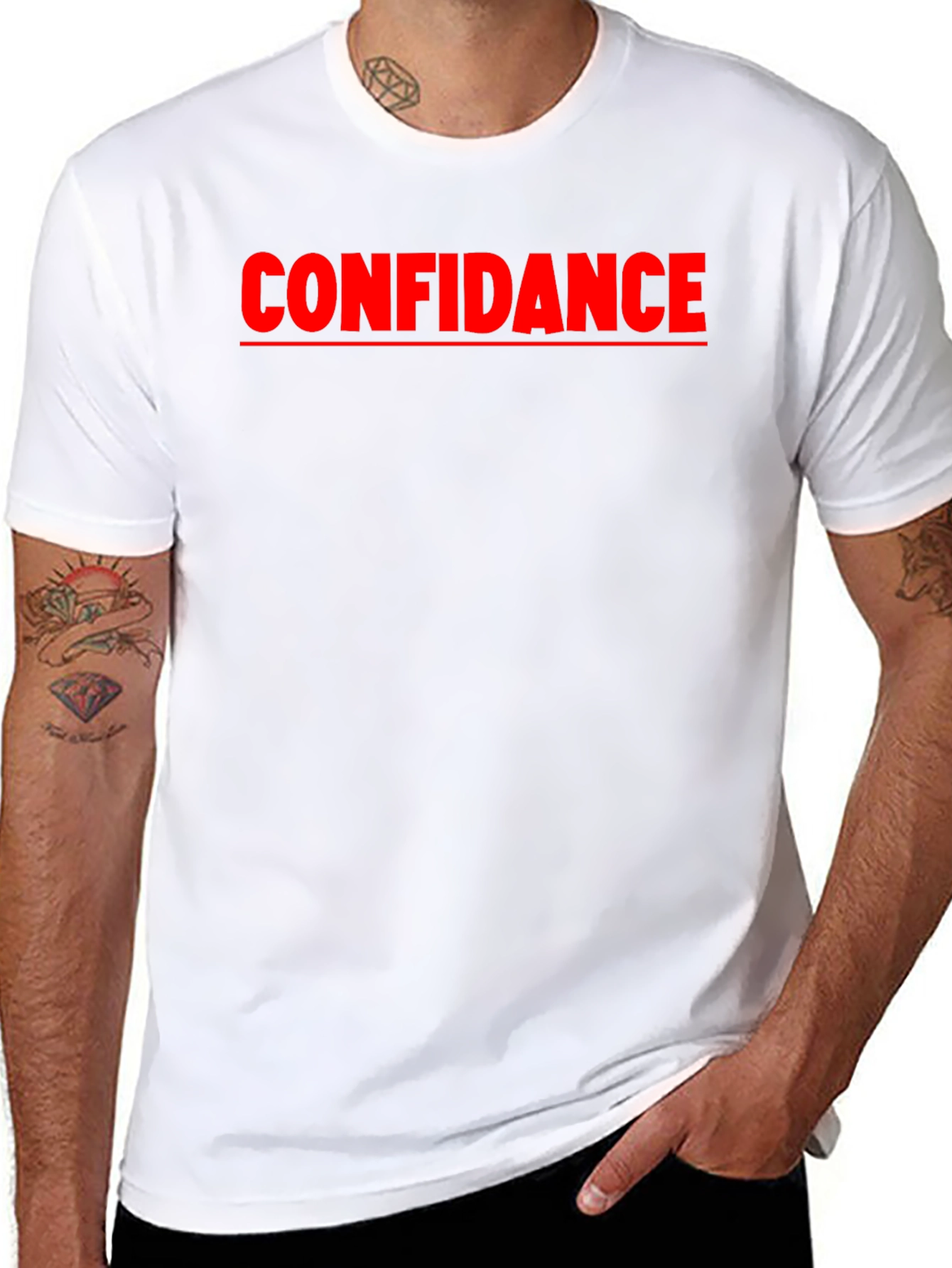 Confidance Black Graphic Tee - Express Yourself!