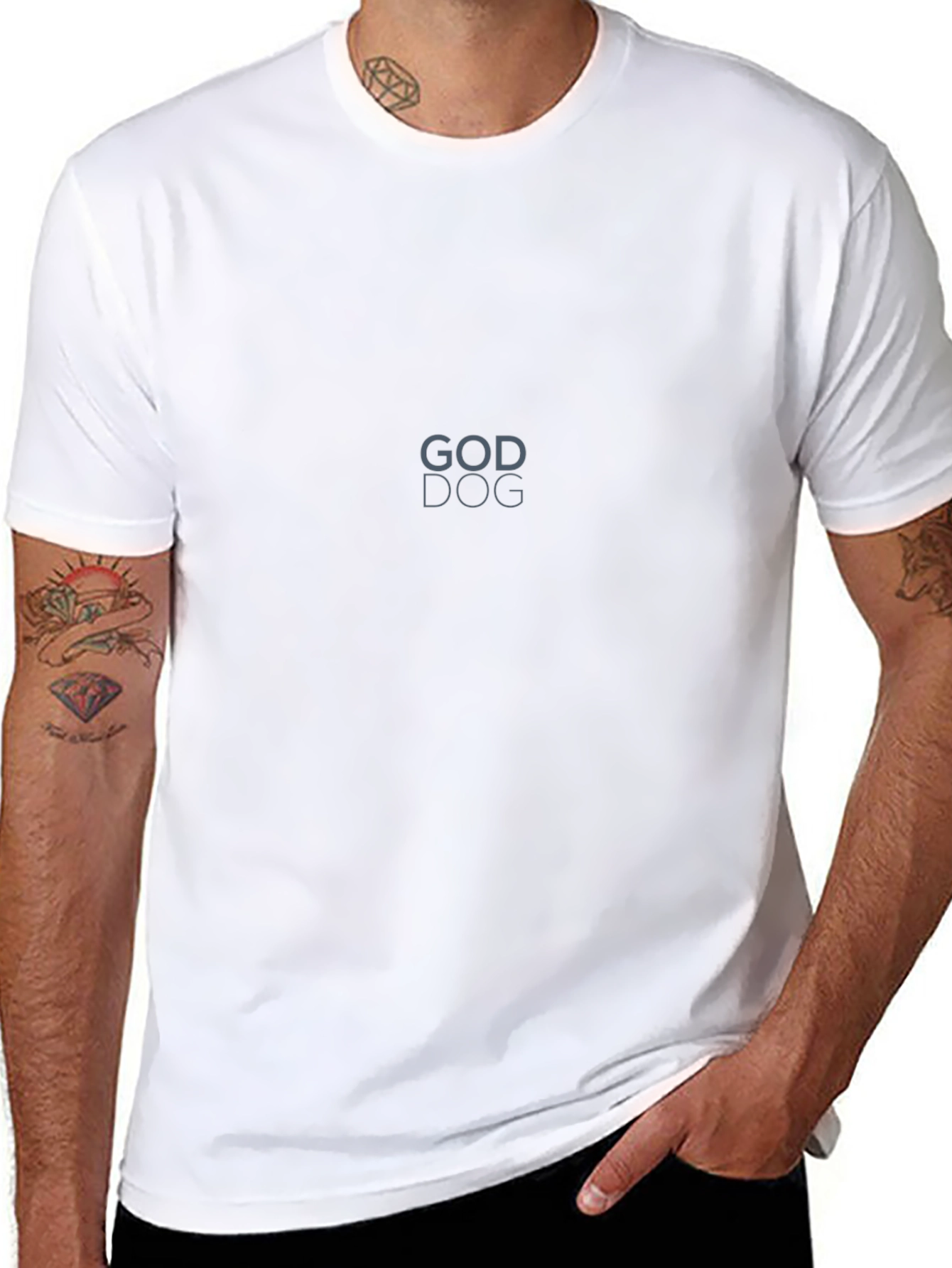 God Dog Graphic Tee - Black Casual T-Shirt