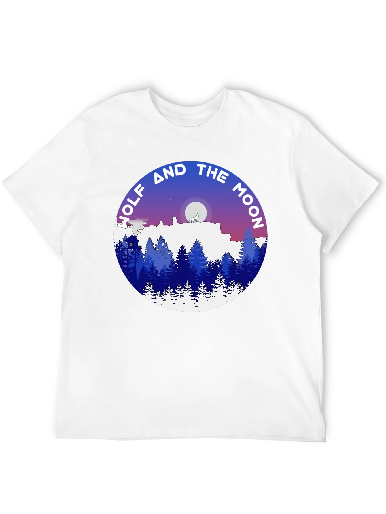 Wolf and the Moon Graphic T-Shirt