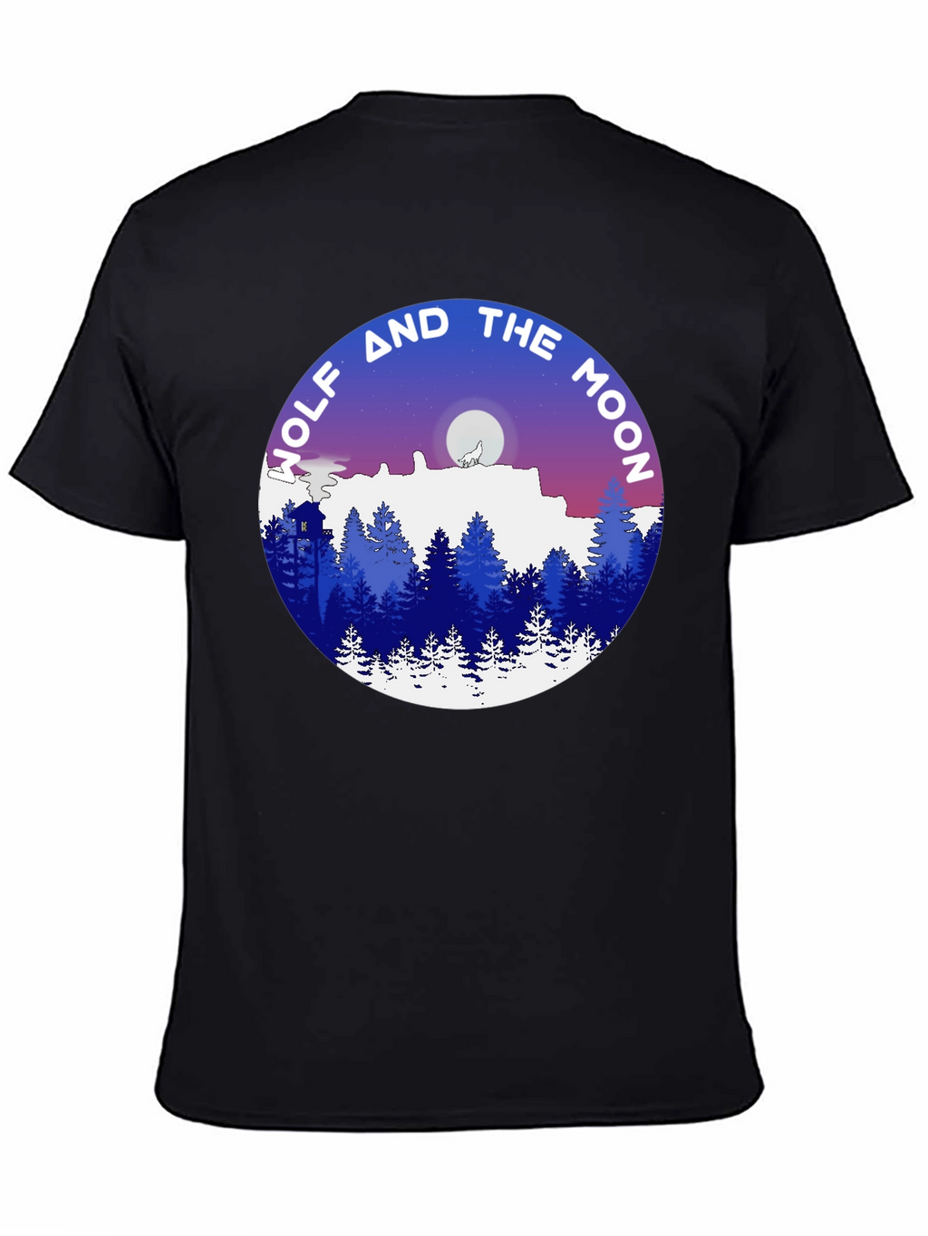 Wolf and the Moon Graphic T-Shirt