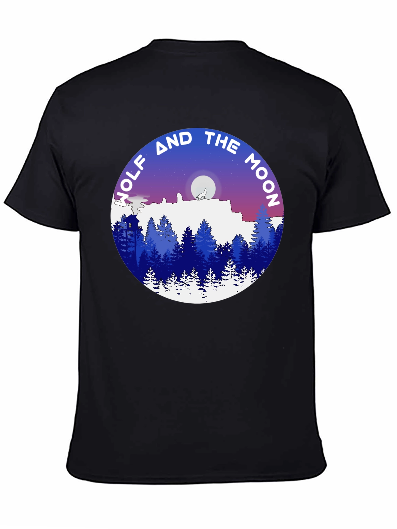 Wolf and the Moon Graphic T-Shirt