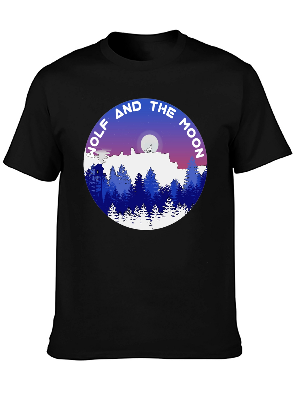 Wolf and the Moon Graphic T-Shirt
