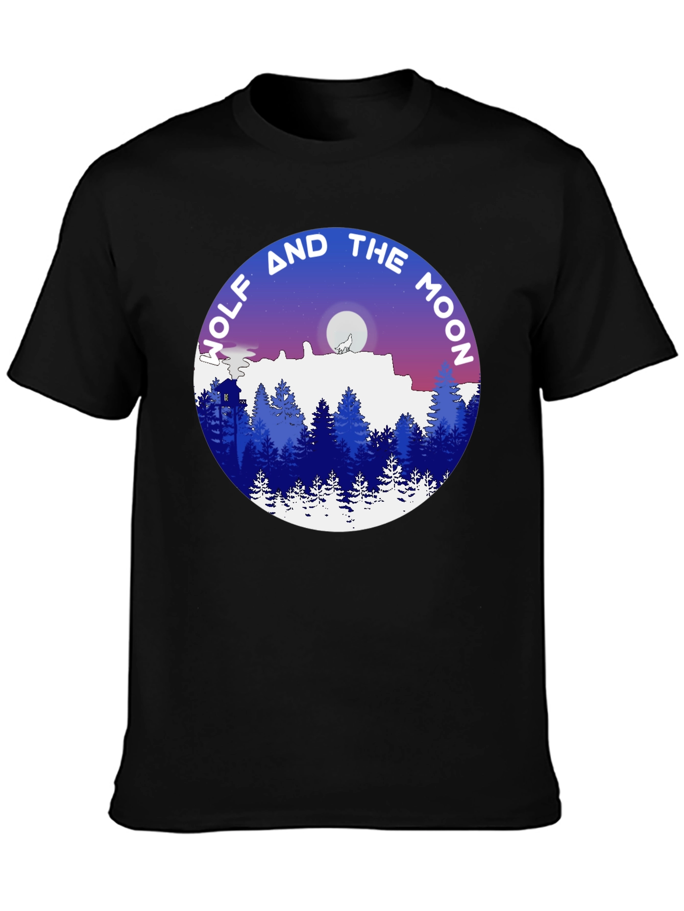 Wolf and the Moon Graphic T-Shirt