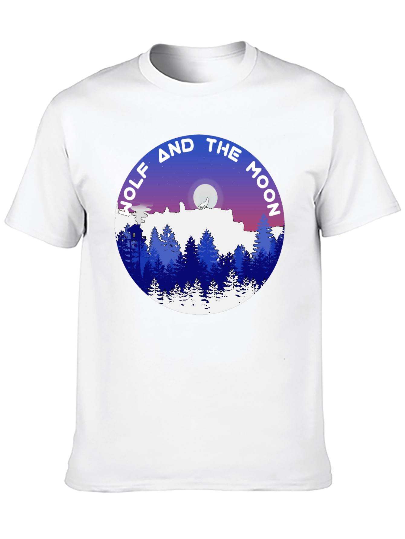 Wolf and the Moon Graphic T-Shirt