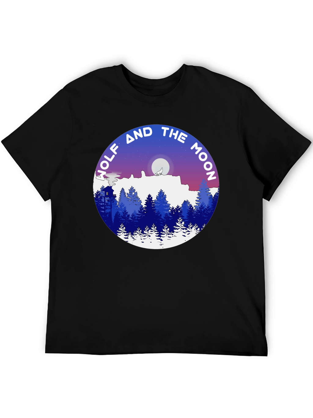 Wolf and the Moon Graphic T-Shirt