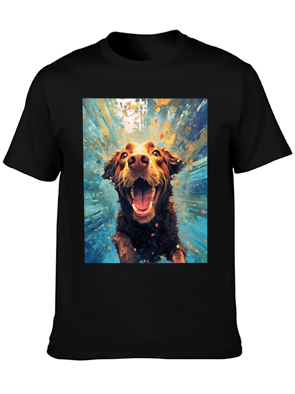 Dog in Water T-Shirt Fun Graphic Tee