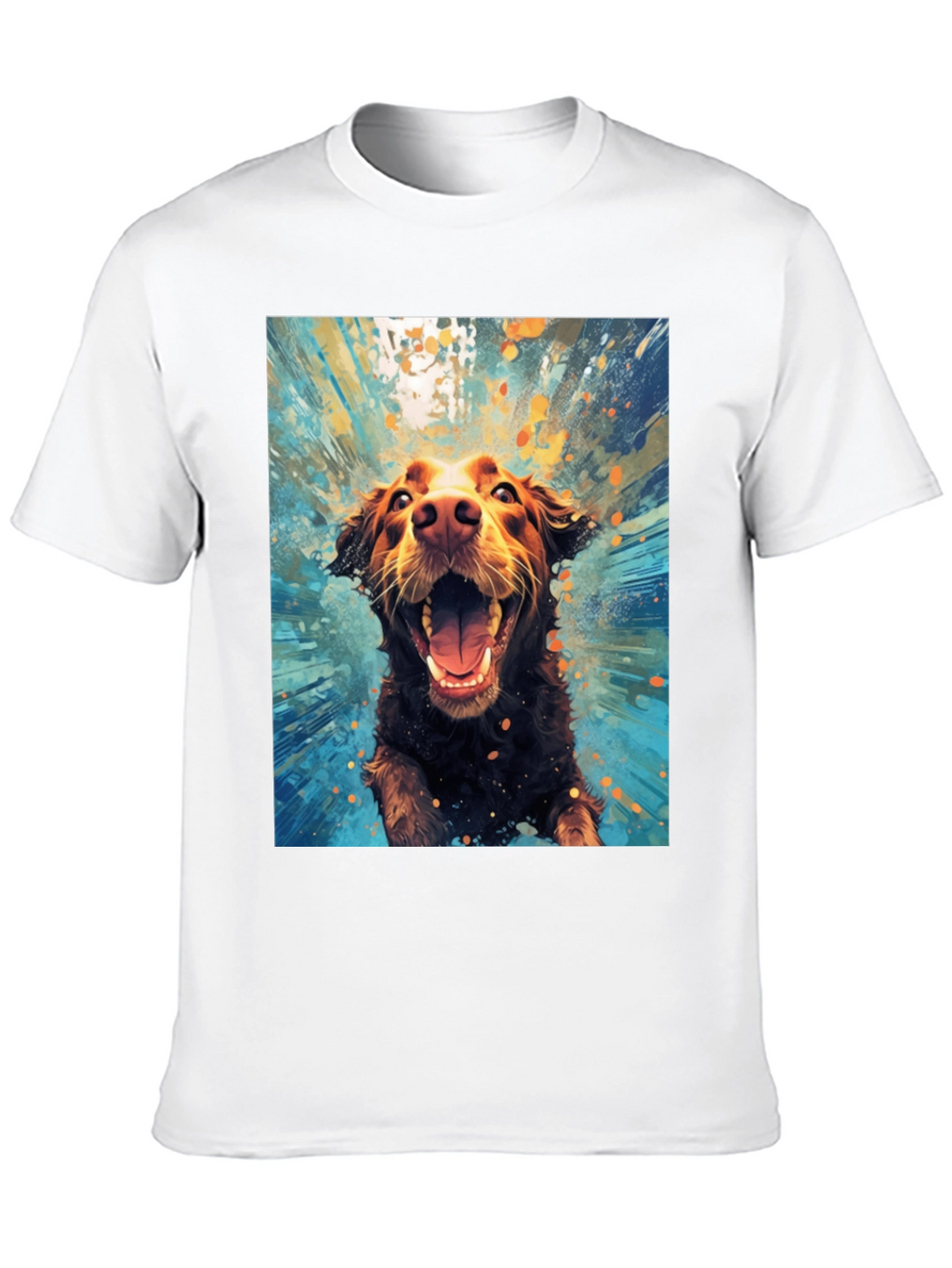Dog in Water T-Shirt Fun Graphic Tee