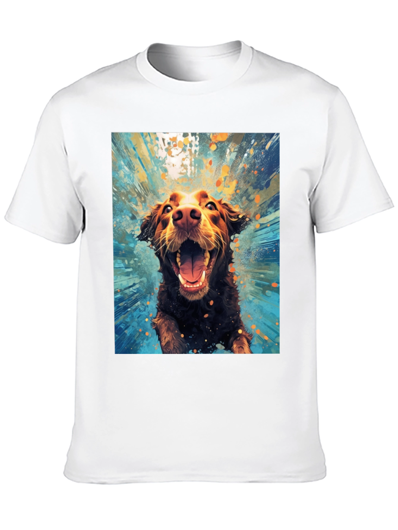 Dog in Water T-Shirt Fun Graphic Tee