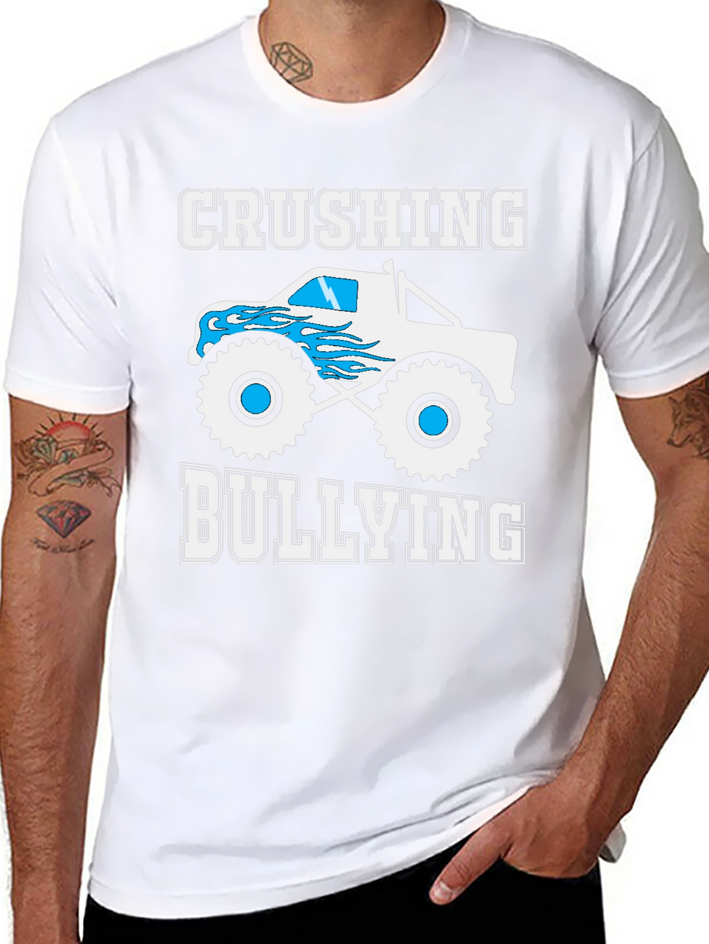 Crushing Bullying Monster Truck Graphic T-Shirt