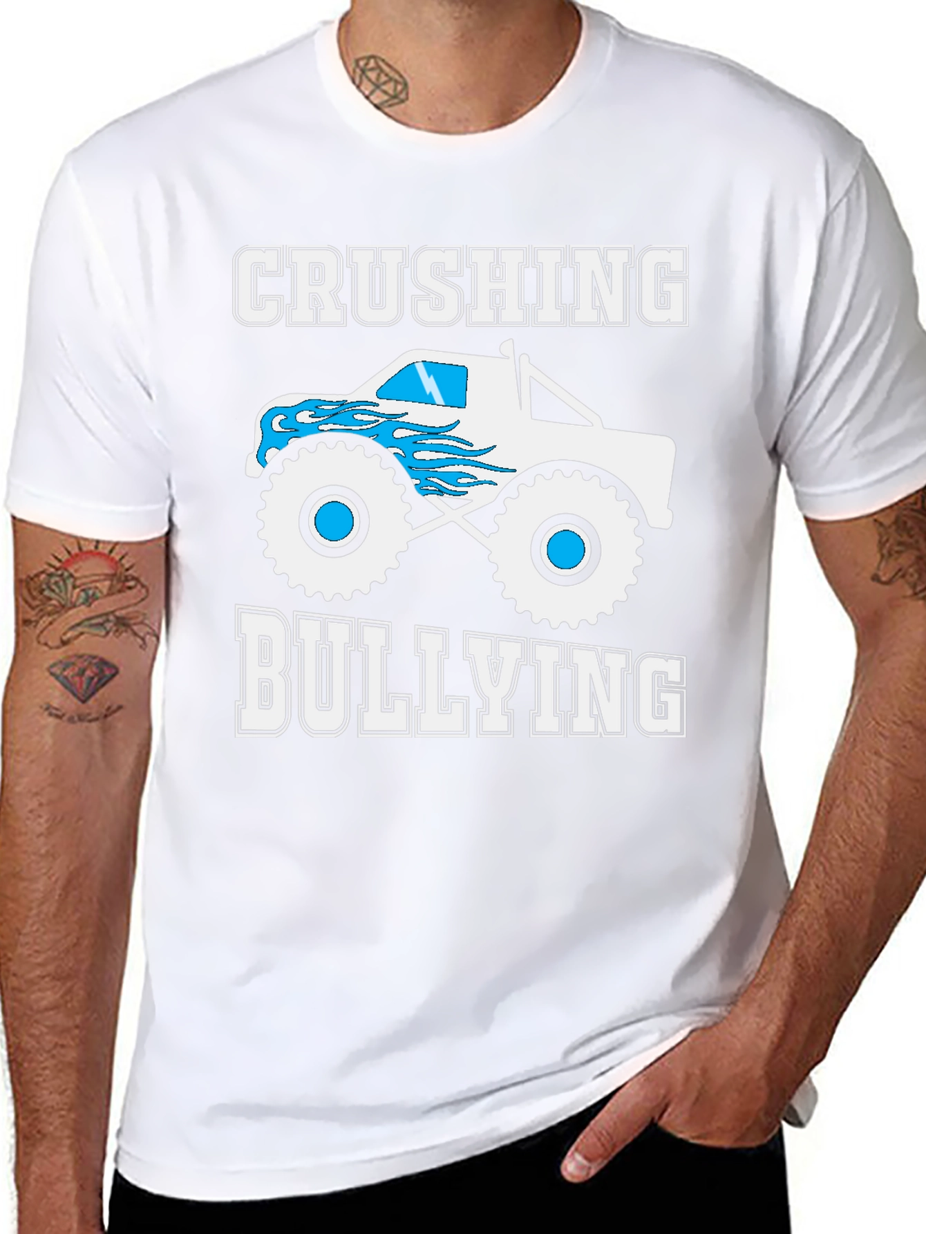 Crushing Bullying Monster Truck Graphic T-Shirt