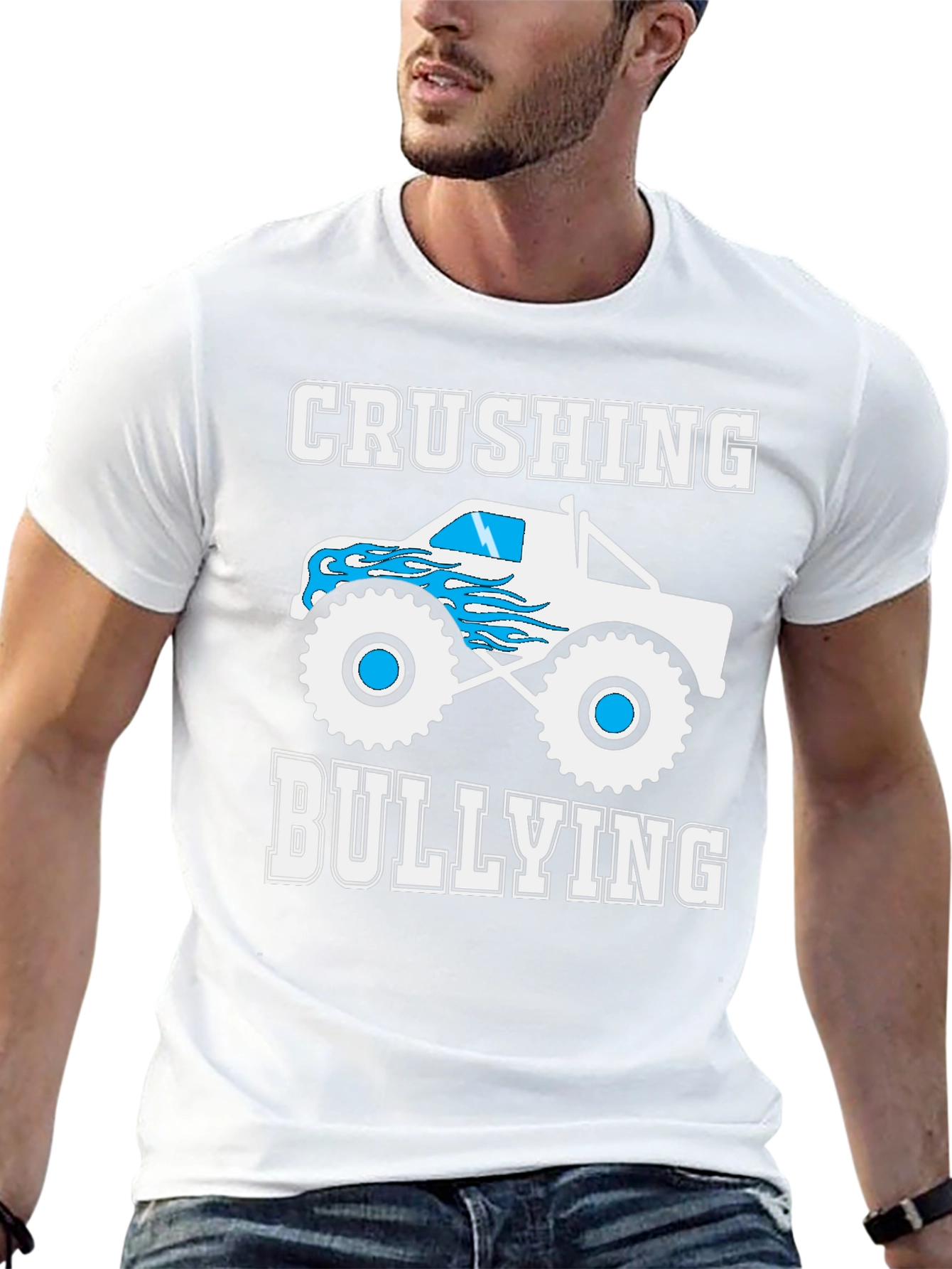 Crushing Bullying Monster Truck Graphic T-Shirt