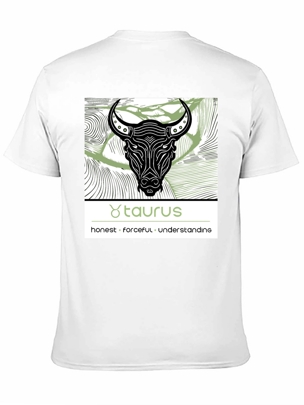 Taurus Zodiac Graphic Black T-Shirt
