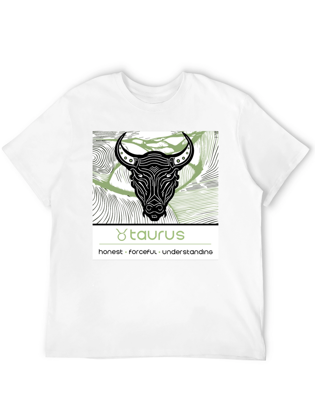 Taurus Zodiac Graphic Black T-Shirt
