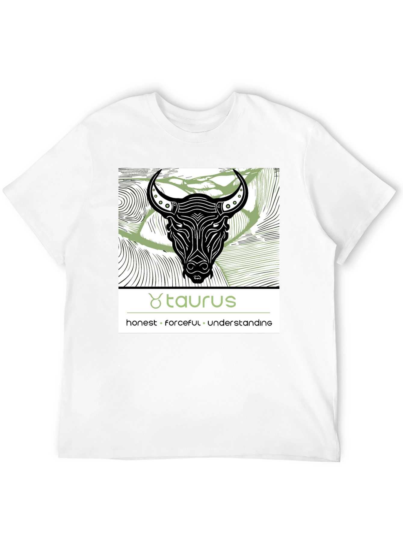 Taurus Zodiac Graphic Black T-Shirt
