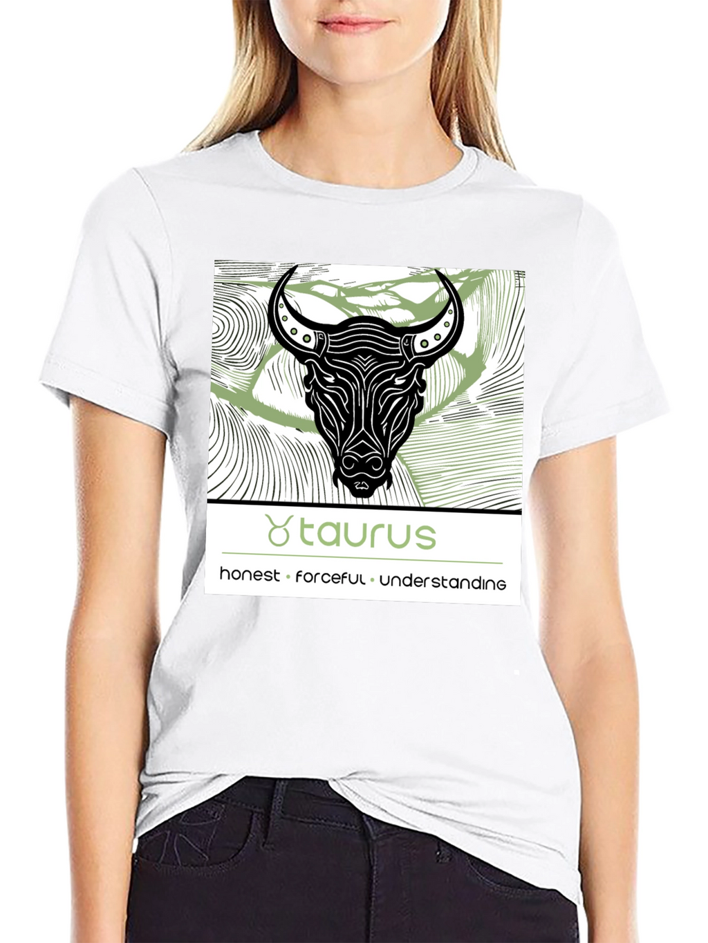 Taurus Zodiac Graphic Black T-Shirt