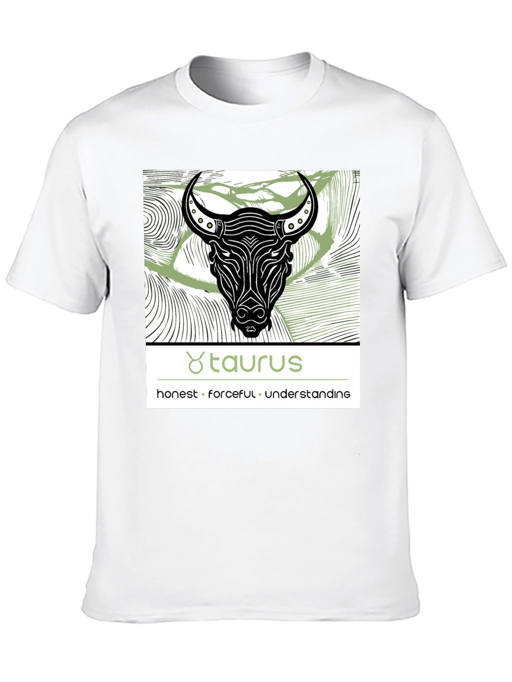 Taurus Zodiac Graphic Black T-Shirt