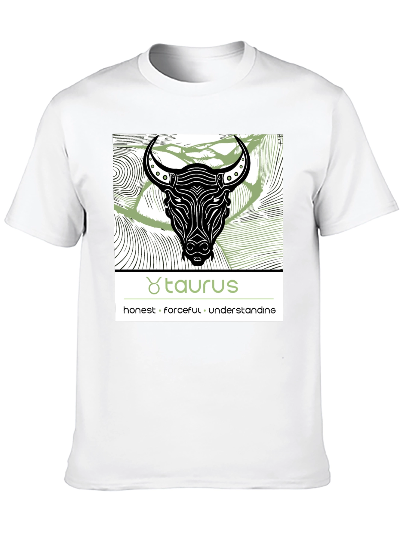 Taurus Zodiac Graphic Black T-Shirt