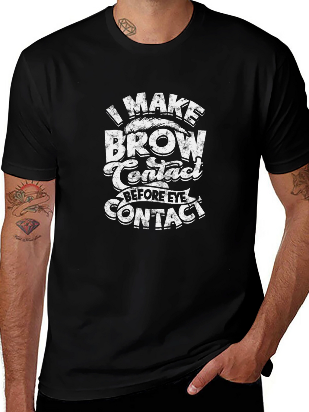 Funny Brow Contact Graphic Tee