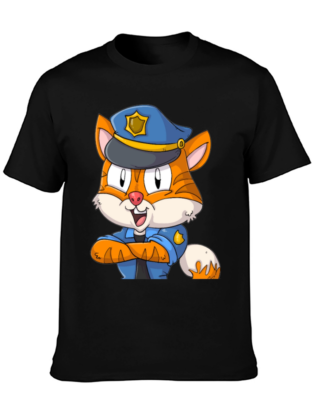 Cartoon Cat Police T-Shirt
