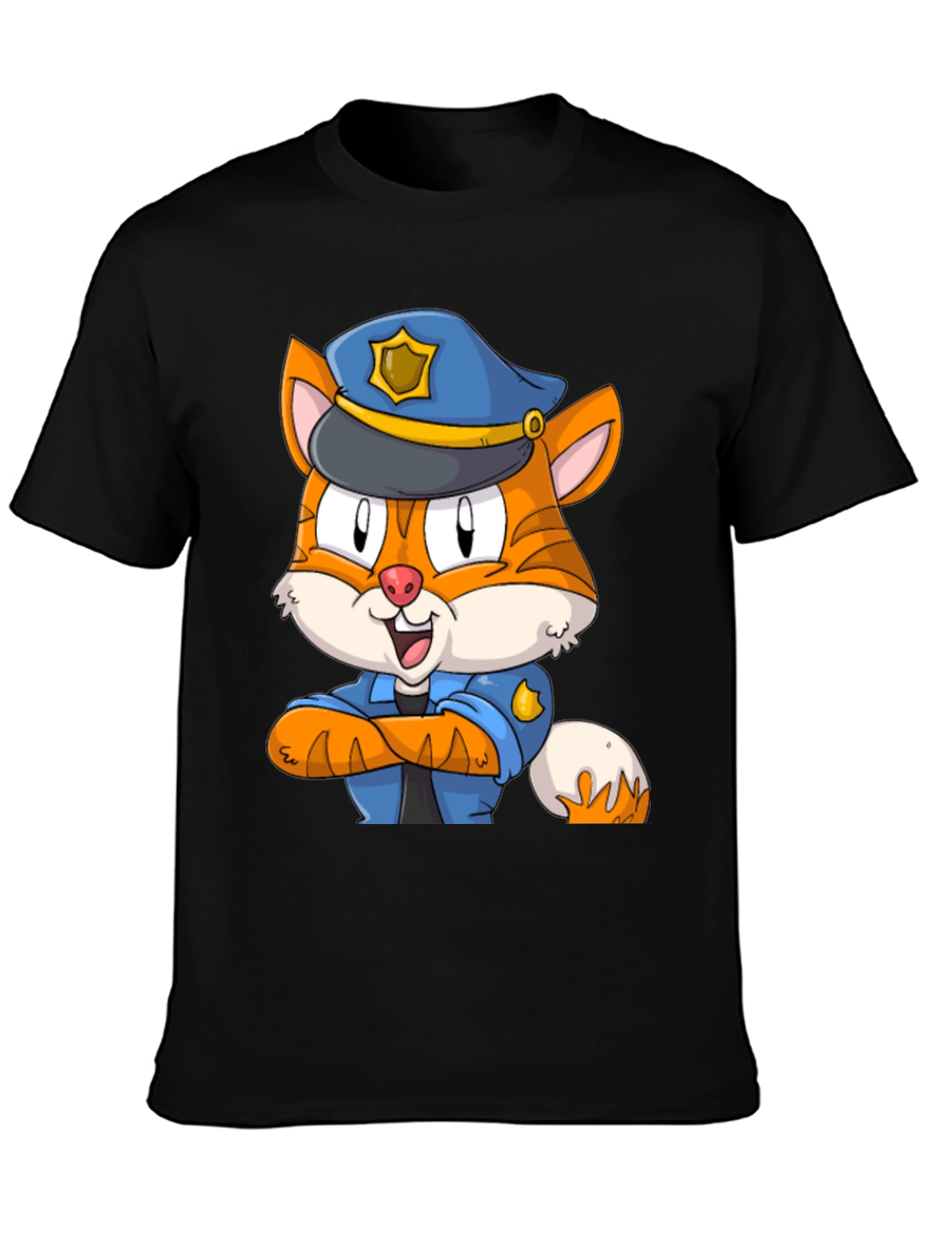 Cartoon Cat Police T-Shirt