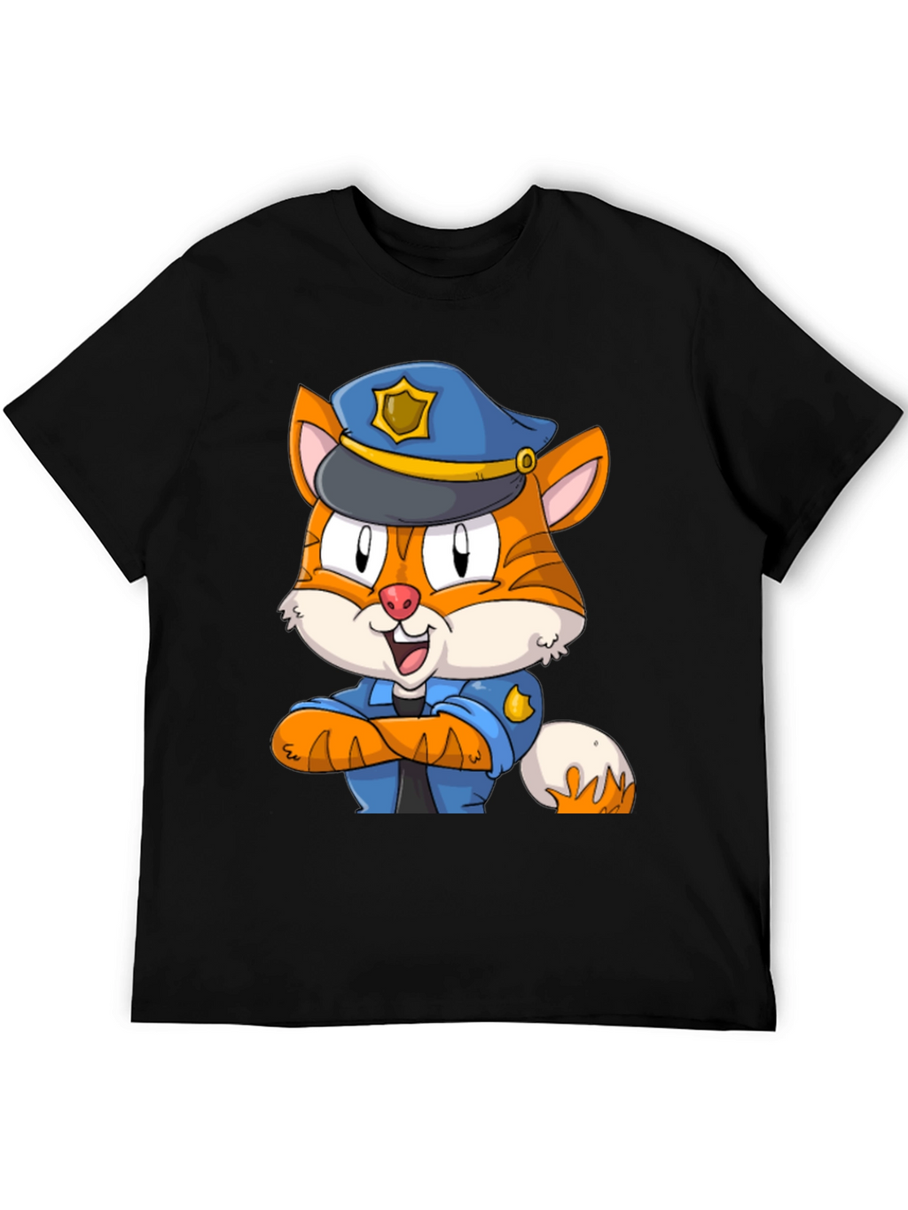 Cartoon Cat Police T-Shirt