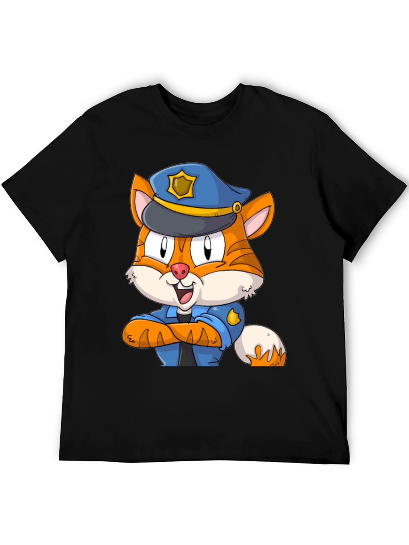Cartoon Cat Police T-Shirt