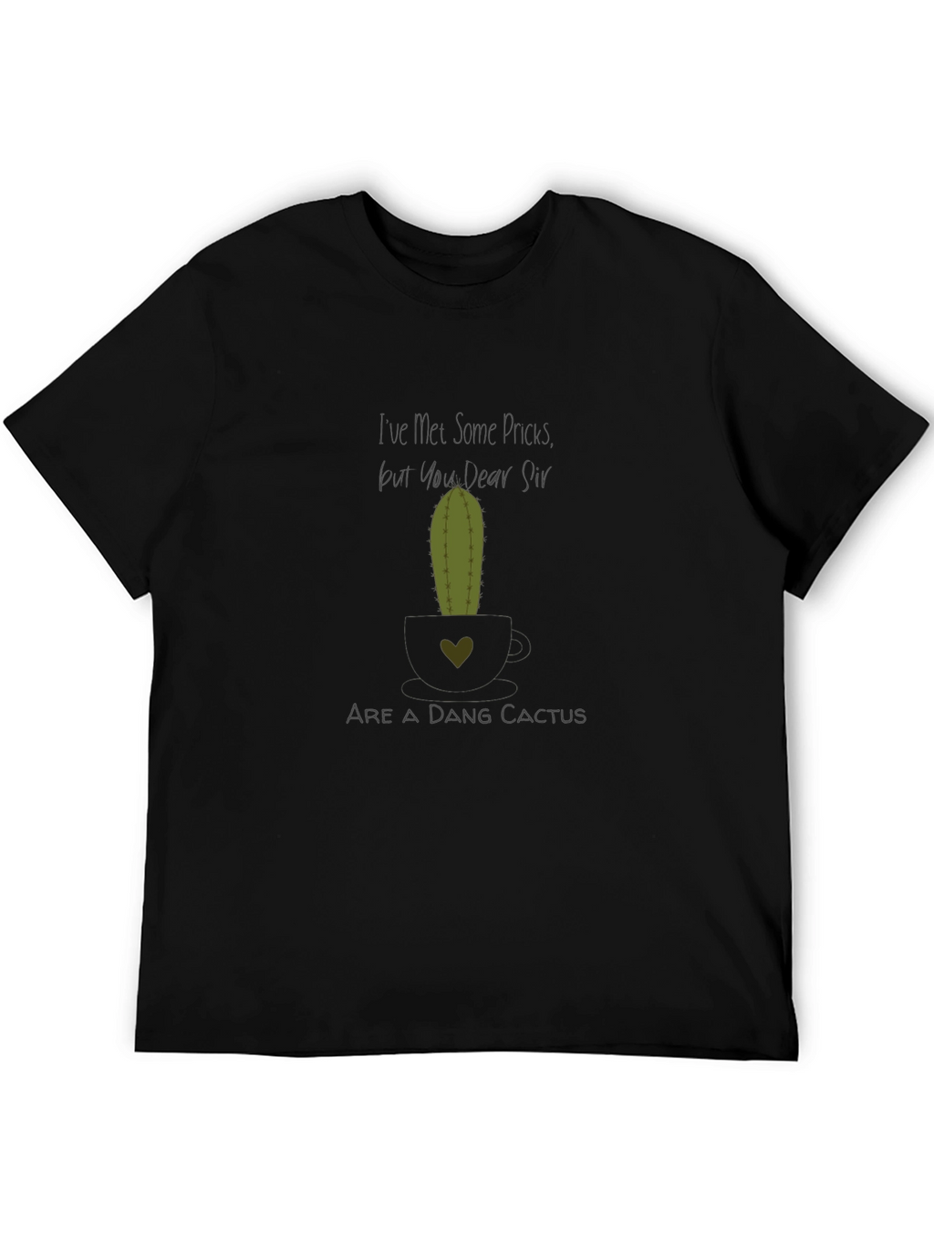Humorous DANG CACTUS Graphic T-Shirt