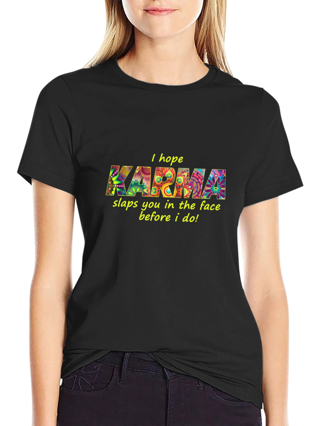 Karma Graphic Black T-Shirt