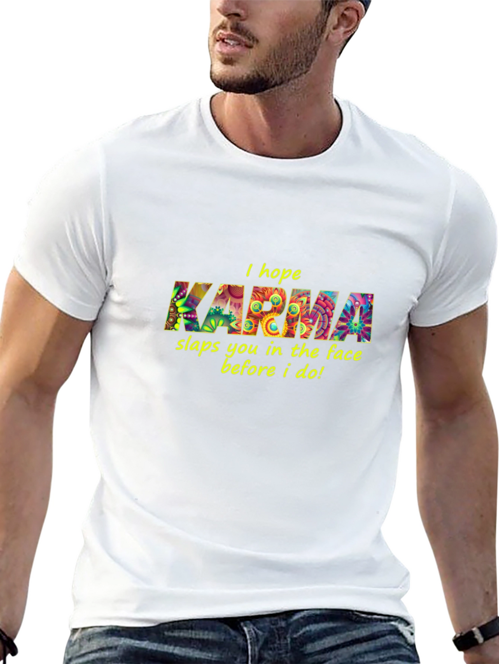 Karma Graphic Black T-Shirt