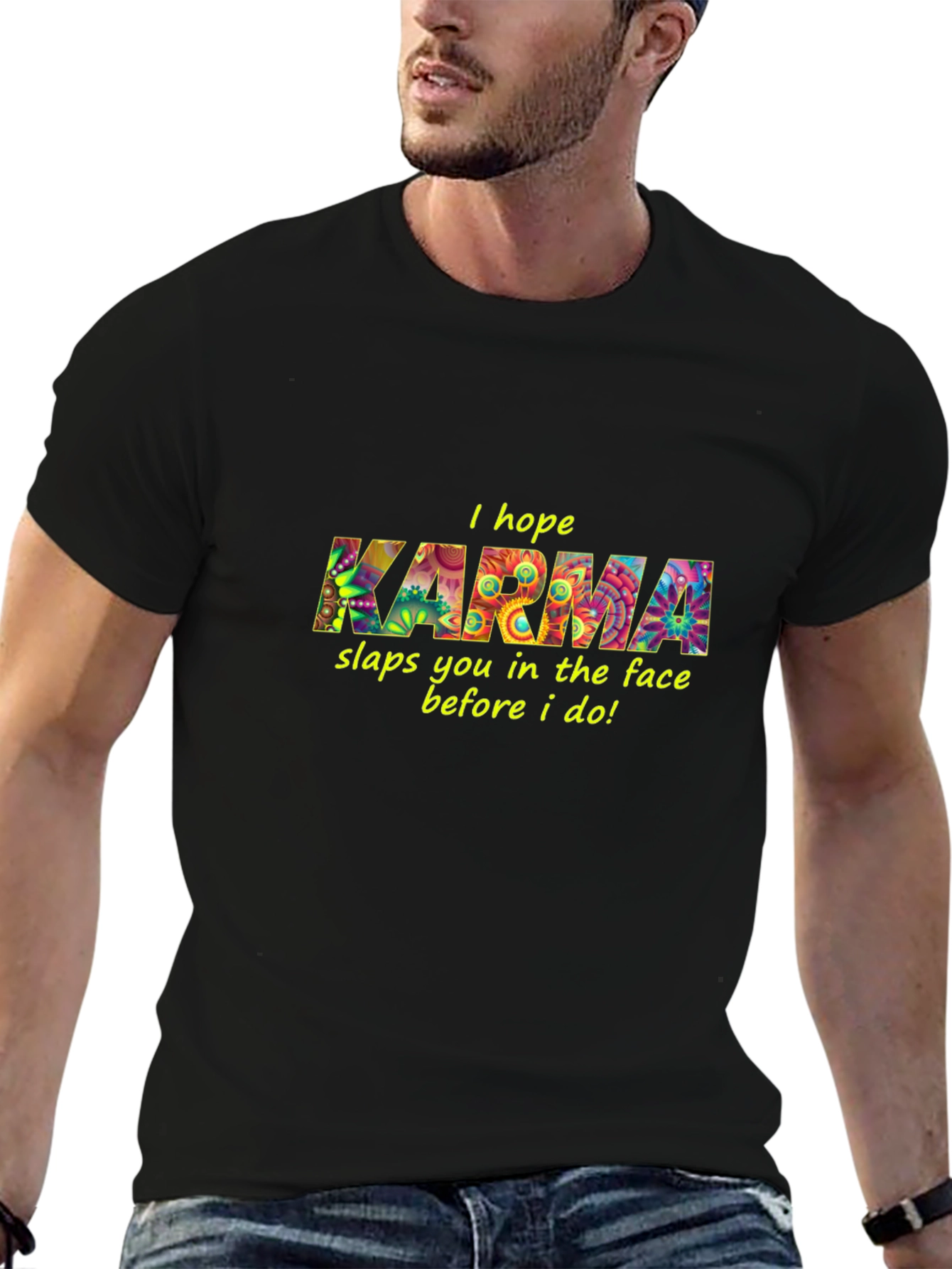 Karma Graphic Black T-Shirt