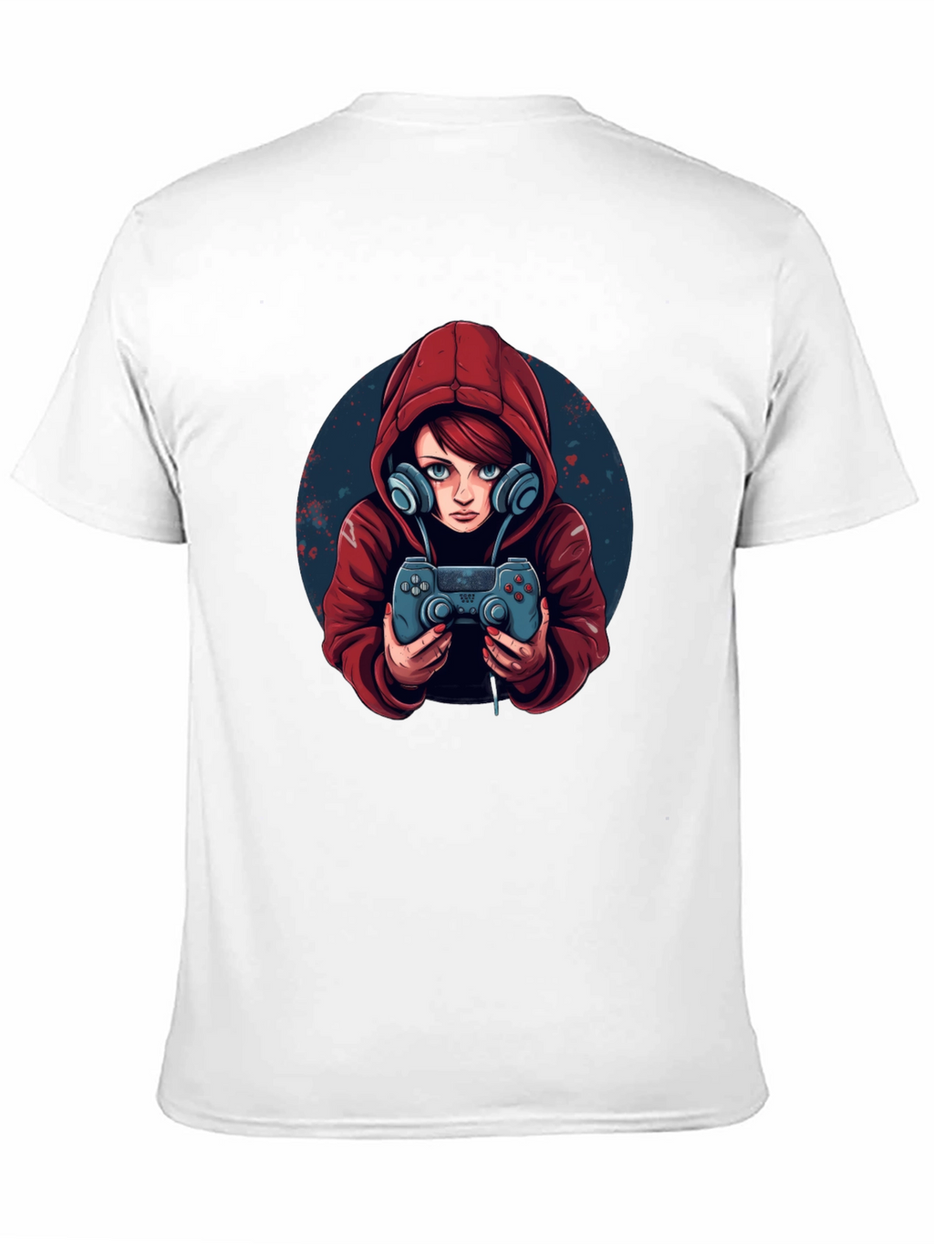 Gamer Girl Graphic Tee - Black Cotton Blend