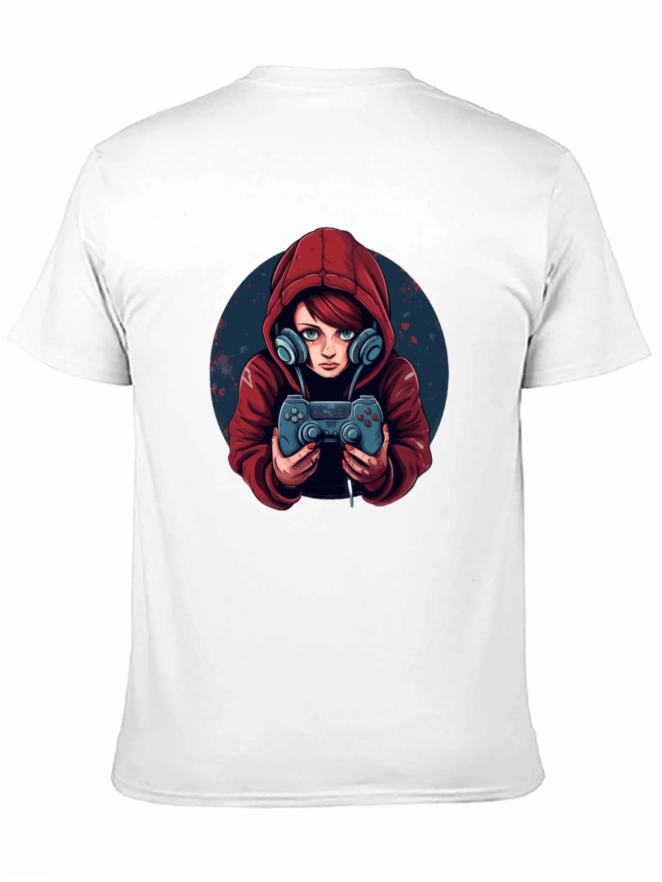 Gamer Girl Graphic Tee - Black Cotton Blend