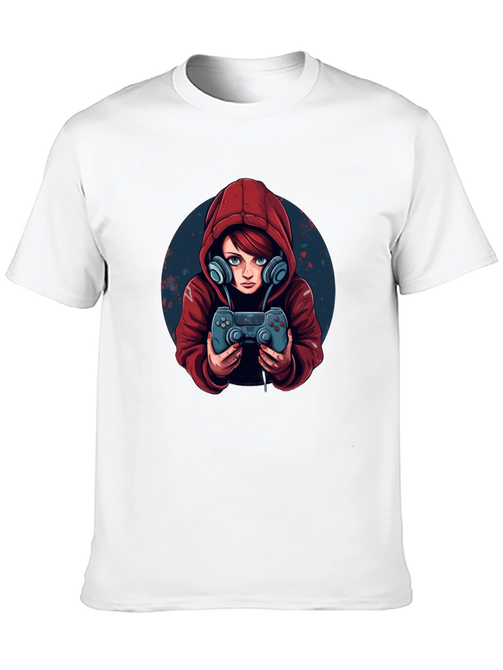 Gamer Girl Graphic Tee - Black Cotton Blend