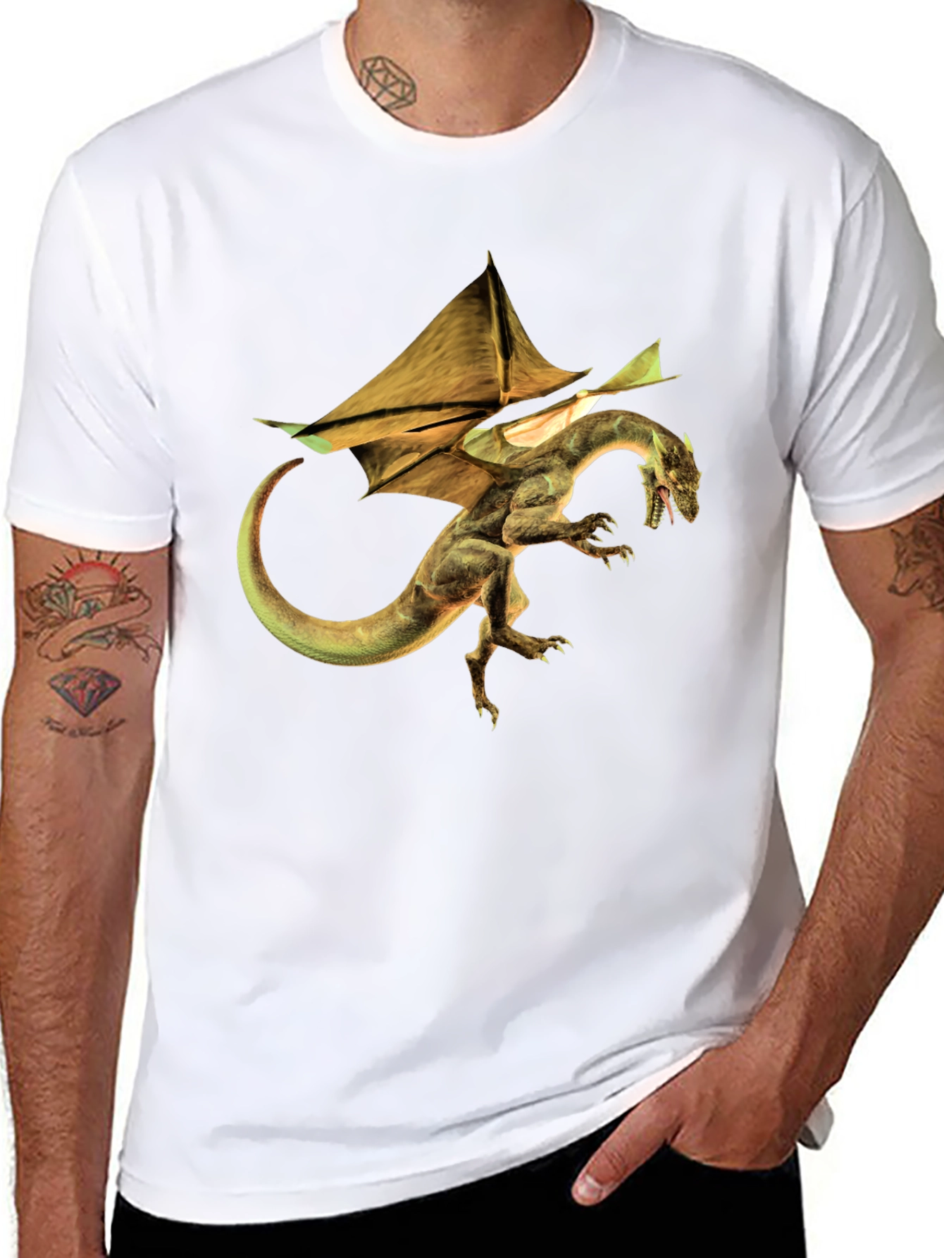 Dragon Graphic Tee - Mens Black T-Shirt