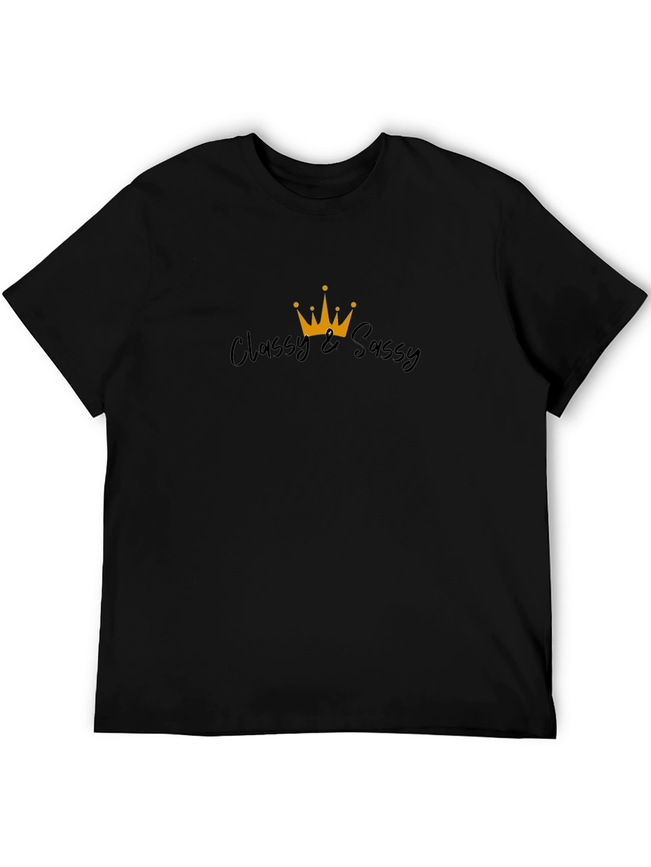 Classy & Sassy Graphic Tee - Black Cotton Blend