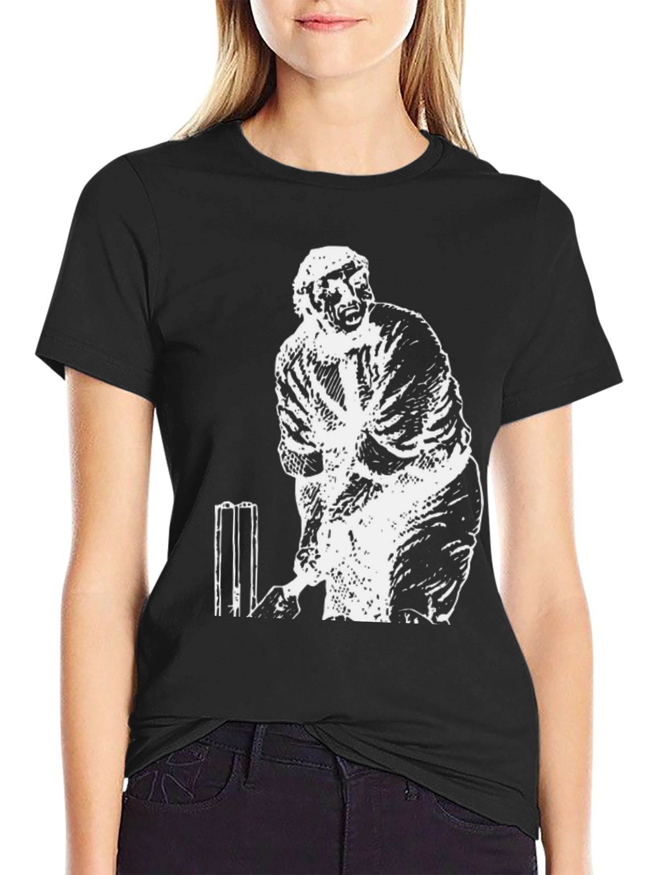 Cricket Player Graphic T-Shirt