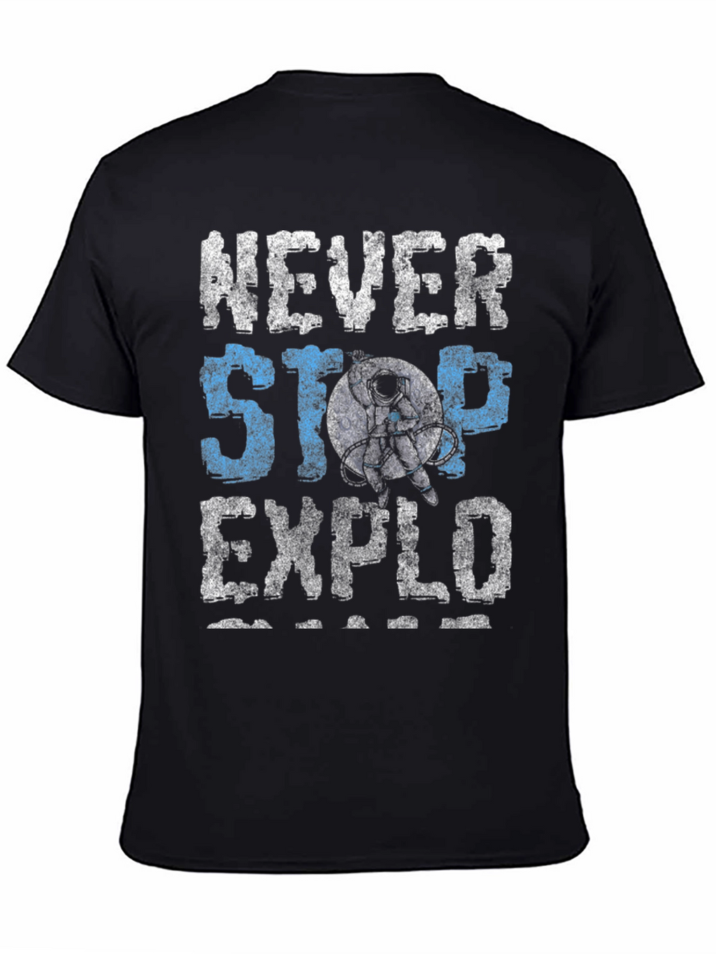Never Stop Exploring Graphic Tee - Black
