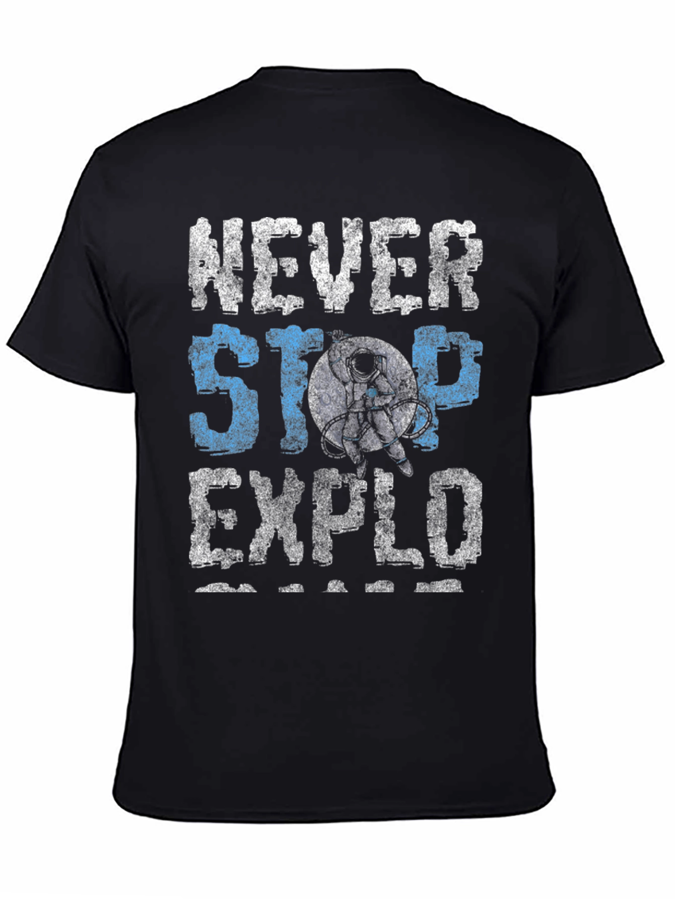 Never Stop Exploring Graphic Tee - Black