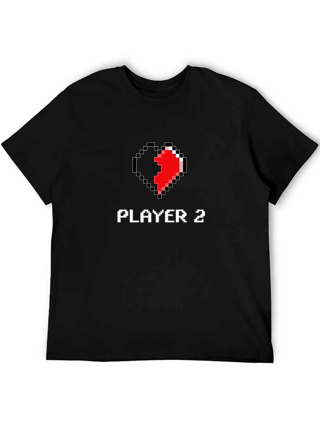 Player 2 Pixel Heart T-Shirt - Matching Gamer Tee