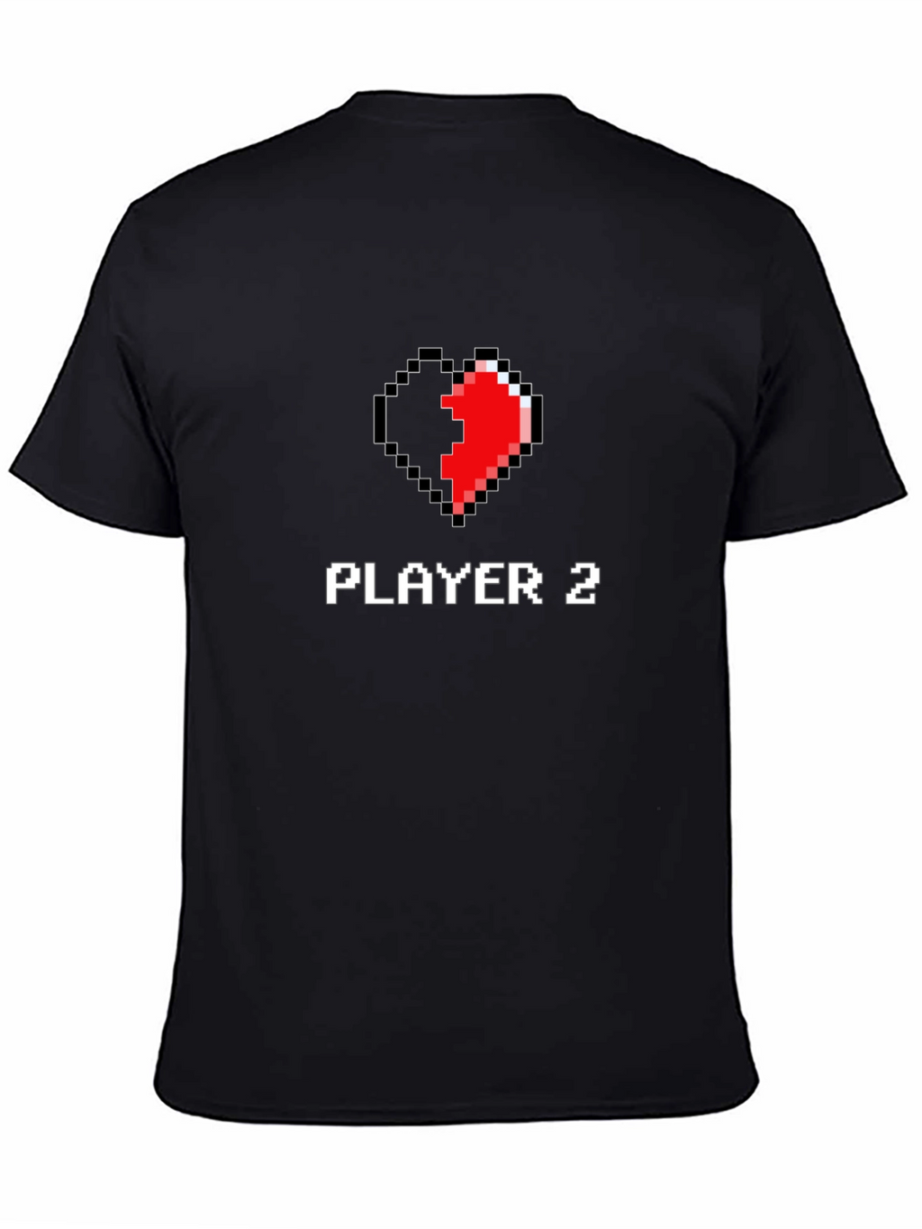 Player 2 Pixel Heart T-Shirt - Matching Gamer Tee