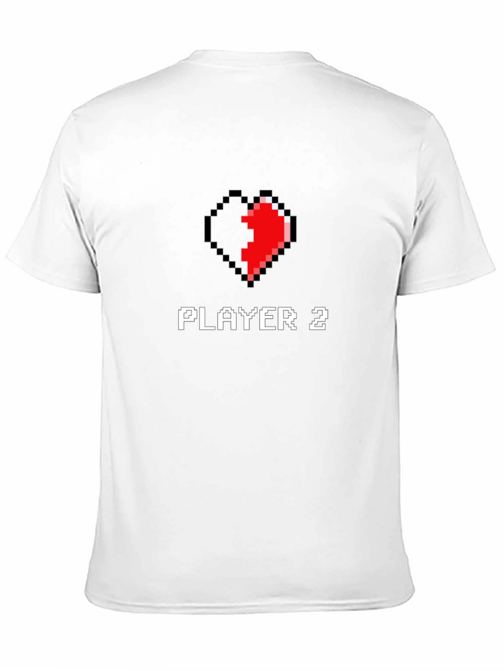 Player 2 Pixel Heart T-Shirt - Matching Gamer Tee