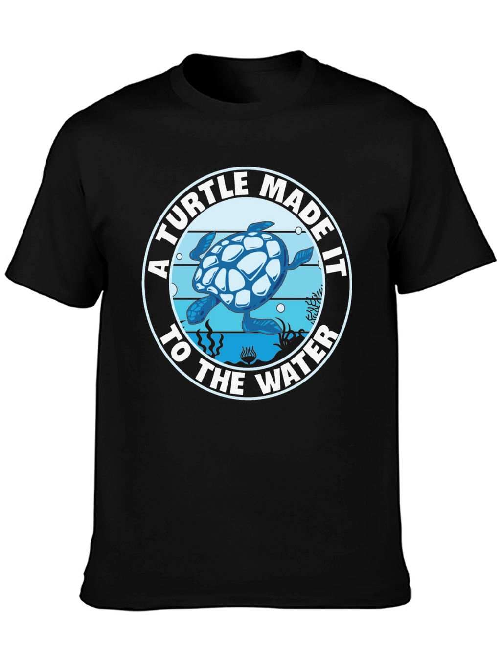Turtle Made It To The Water Graphic Tee