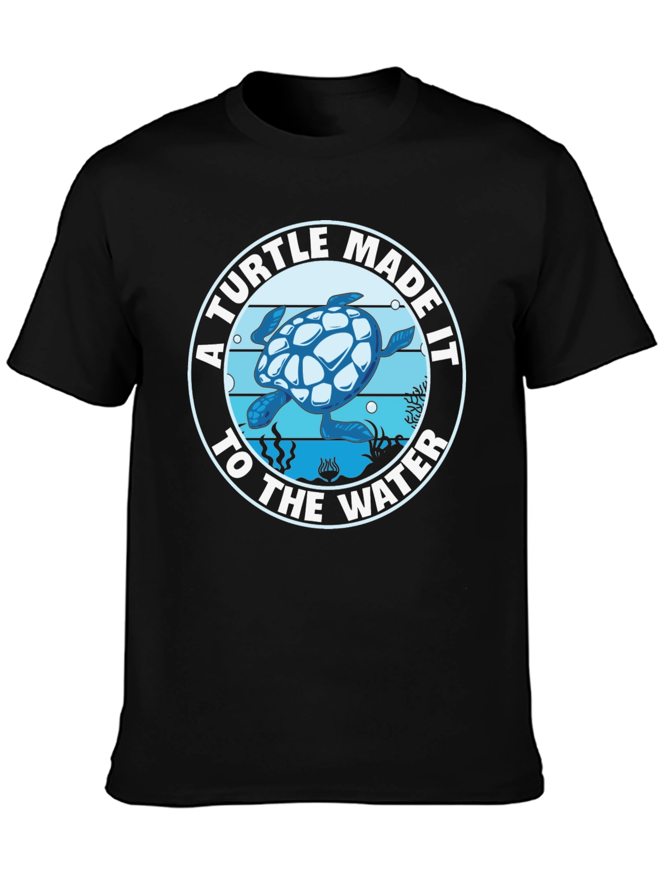 Turtle Made It To The Water Graphic Tee