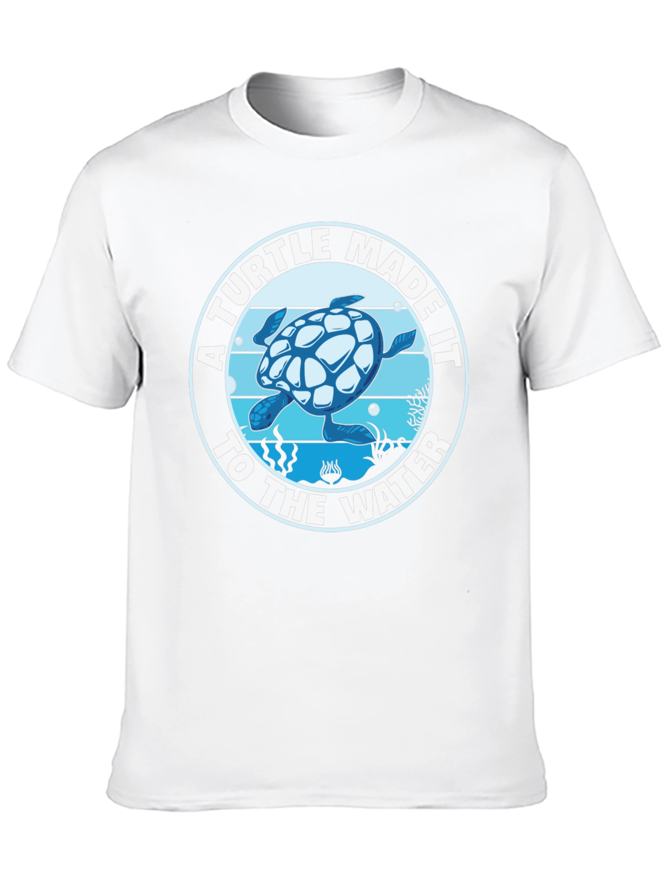 Turtle Made It To The Water Graphic Tee