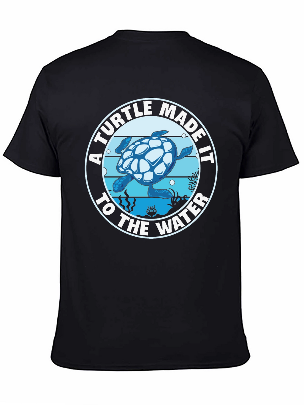 Turtle Made It To The Water Graphic Tee
