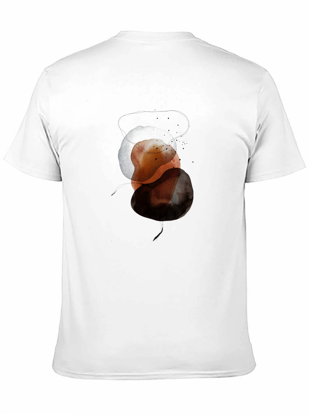 Abstract Geometric Circle Graphic Mens Black T-Shirt